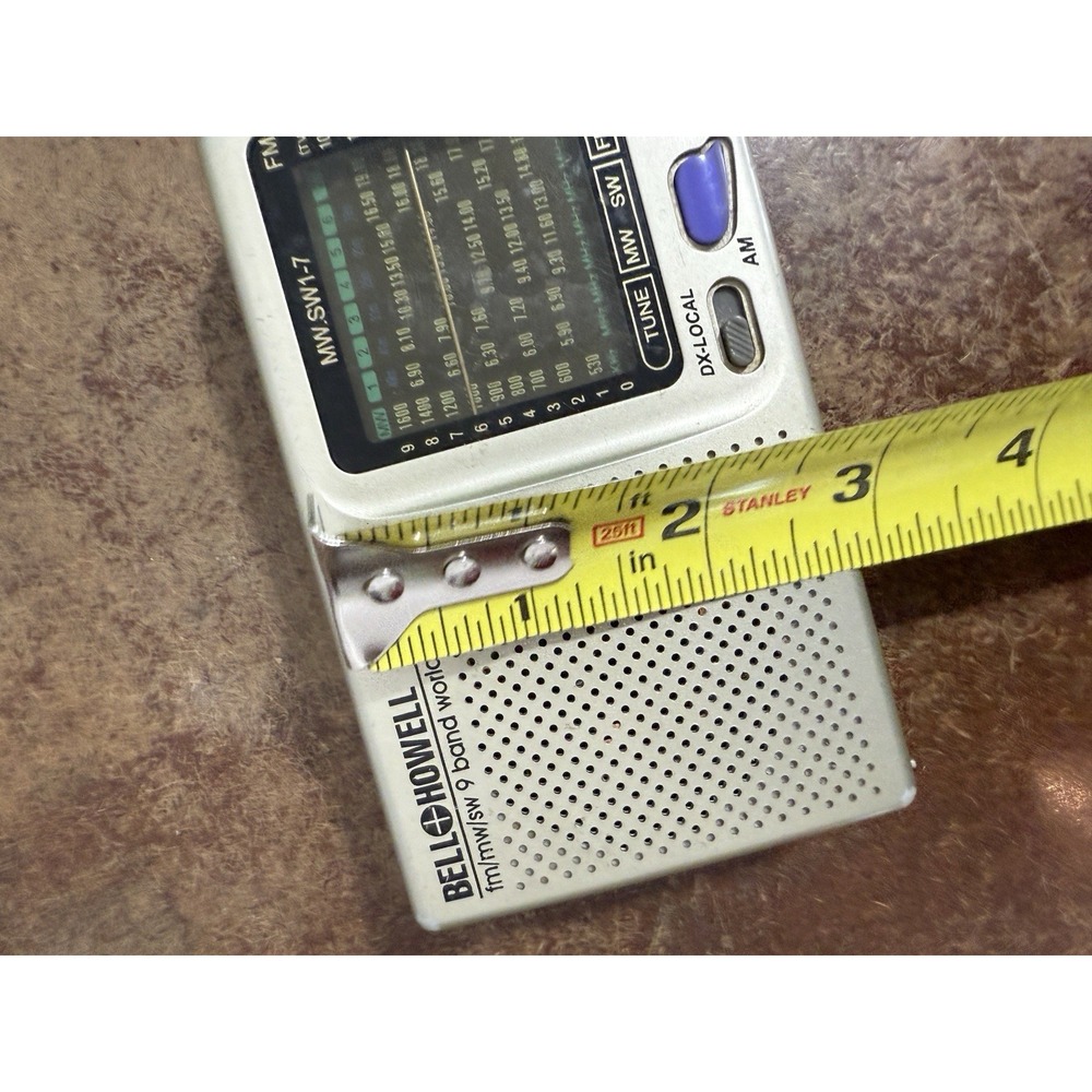 Works BELL & HOWELL SHORTWAVE RADIO AM/FM MW SW 9 BAND WORLD RECEIVER MW.SW1-7 - Picture 7 of 8